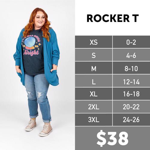 Rocker T Size Chart